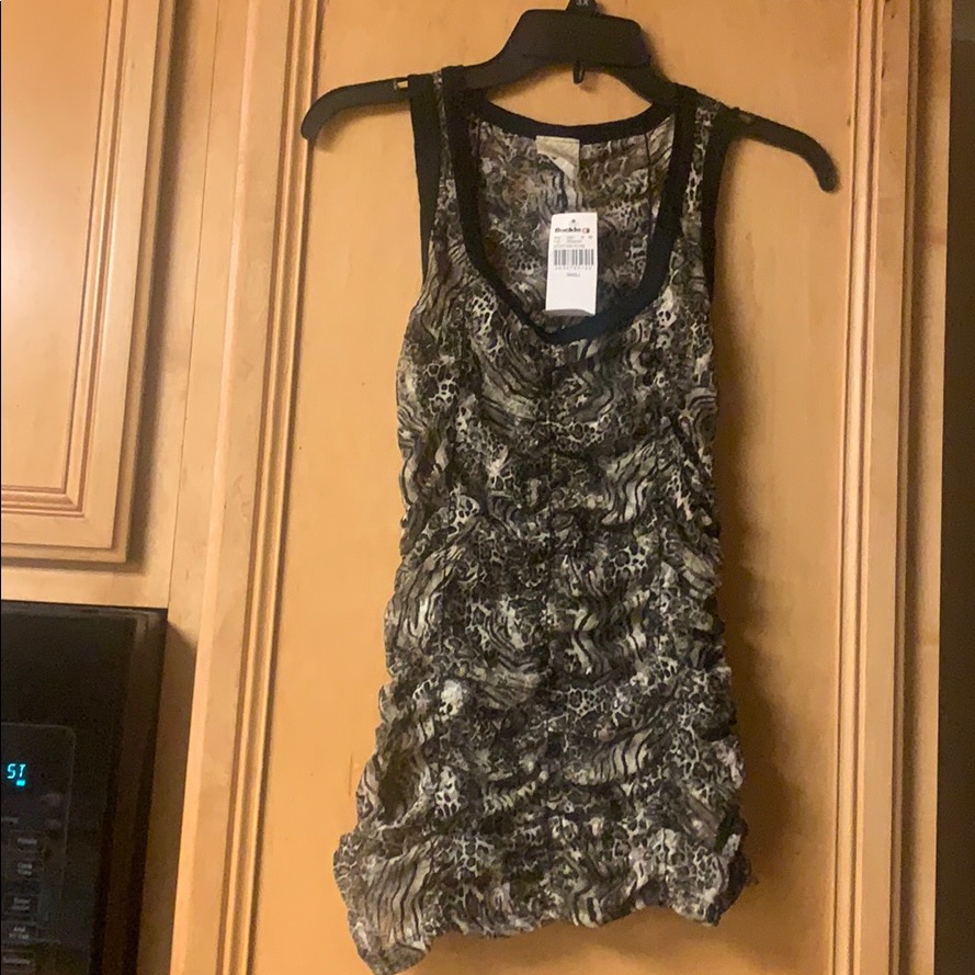 Nwt New Buckle Daytrip Black Animal Print Tank Sm